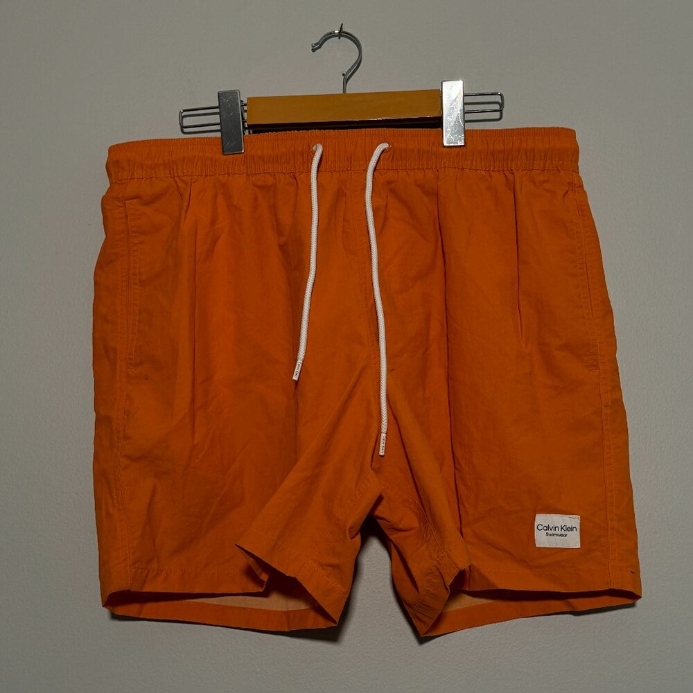 Calvin Klein Orange Swim Shorts Large Swimwear Trunks
